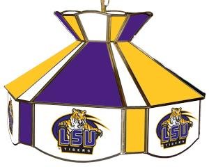  Louisiana State LSU Tigers Officially Licensed Teardrop Style Stained Glass Swag Light 