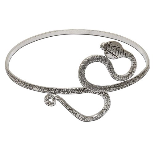 Womens Body Sterling Silver Armlet 3 inches (armlt058)