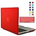 IBENZER MacBook Pro 15 Inch Case 2012-2015, Soft Touch Hard Case Shell Cover with Keyboard Cover for Apple MacBook Pro 15 with Retina Display A1398, Red, MMP15R-RD+1