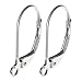 2 pcs .925 Sterling SILVER LEVERBACK earwire lever back EAR wire Dangle Earring Connector 17mm