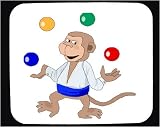 Mouse Pad with balls, juggling, juggler, monkey