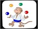 Mouse Pad with balls, juggling, juggler, monkey