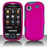 Samsung Messager Touch R630/R631 Hot Pink Rubber Feel Protective Case Facep ....