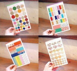 16 Sheets Cute Kawaii Cool Small Assortment Fabric Decorative Album Phone Calendar Diary Photo Sticker Scrapbooking Craft For Kids Phone Teacher