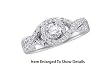 Stunning 14K. White Gold 1.00 Ctw Diamond Bridal Ring With Princess Cut Center Stone