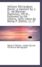William Richardson Davie: a memoir by J. G. de Roulhac Hamilton, PH.D., followed by his letters, wit