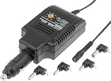 Produkt-Bild: Universal KFZ - Netzteil Spannungs Wandler incl. 4 Adapterstecker &uuml;ber Zigarettenanz&uuml;nder Anschlu&szlig;
