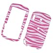 Palm Treo Pro 850 Sprint Rubberized Snap-on Protector Hard Case Image Cover "White & Pink Zebra Pattern" Design