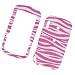 Palm Treo Pro 850 Sprint Rubberized Snap-on Protector Hard Case Image Cover "White & Pink Zebra Pattern" Design