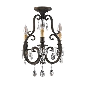 Murray Feiss F2226 3ATS Salon Maison Three-Light Duo-Mount Chandelier in Aged...