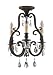 Murray Feiss F2226/3ATS Salon Maison Three-Light Duo-Mount Chandelier in Aged Tortoise Shell and Candelabra Sockets