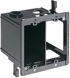 Arlington LVDR2 2-Gang Combo Electrical/Low-Voltage Box, Black, 1-Pack