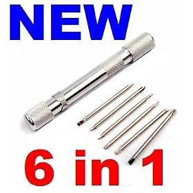 6-in-1 Nickel Chrome Steel Precision Electronics Screwdriver Set - Phone Repair Tool