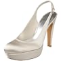 Stuart Weitzman Women's Stiltssling Platform Slingback,Ivory Satin,5.5 M US