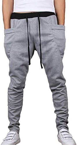 TripKnack Men's Harem Sweat Pants Sports Jogger Dance Trouser Large Light Gray