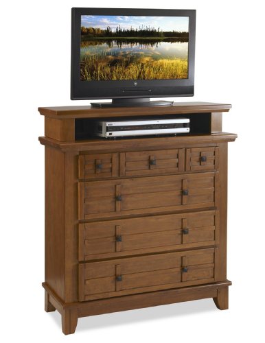 Home Styles 5180-041 Arts and Crafts TV Media Chest, Cottage Oak On Sale