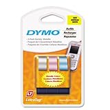 DYMO 1741827 LetraTag Metallic Label Tape Cassette- 1/2in x13ft- Assorted-  ....