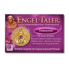 Engeltaler Harmonie Mnze 24 Karat vergoldet - Talisman und Glcksbringer fr das Portmonee