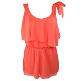 Coral Layered Chiffon play Suit.
