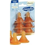 Classic Latex Medium Flow Nipple - 6 per pack by Evenflo