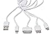 8 Pin Lightning Cable+30 pin USB Cable+Micro USB 3.0 Cable+Micro USB Cable, 4in1 Multi USB Adapter Charging Cable Connectors for Apple iPhone 6s 4s iPad234 Samsung Galaxy S5 Note3 S6 Edge Plus (White)