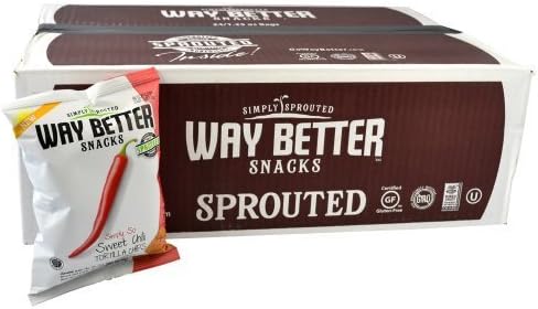 Way Better Snacks Simple So Sweet Chili Gluten-Free Tortilla Chips, 1.25 OZ (Pack of 24) by Waybet