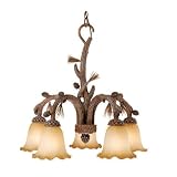 Aspen - 5 Light Downlight Rustic Chandelier Lighting Fixture - Pine Tree - B2694