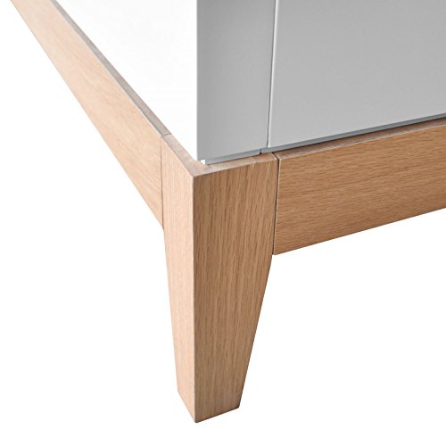 Mørteens Bett 160x200cm Weiß Eiche Doppelbett - 5