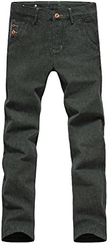 PXForest Men's Fashion Casual Stretch Sanding Slim Bussiness Dress Casual Pants Green-34