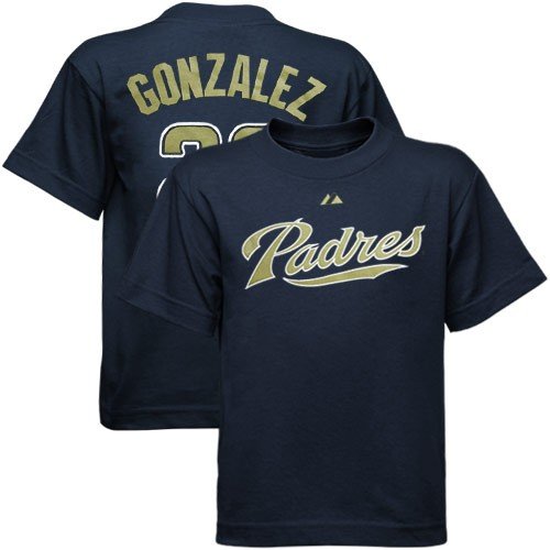 Majestic San Diego Padres #23 Adrian Gonzalez Toddler Navy Blue Player T-shirt (2T)