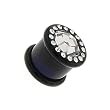 Acrylic Screw-on Plugs Plugs with CZs - 2G - Sold as a Pair