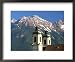 Church with Mountain Backdrop, Innsbruck, Tirol (Tyrol), Austria Photography Framed Art Poster Print by Gavin Hellier, 22x18