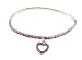 Anklet - A41 - Swarovski (tm) Crystal - Stretch ~ Rose with Heart Charm