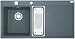 Franke MYTHOS MTG 651-100 Fragranit DuraKleen® Einbauspüle 100 x 51,5 cm / Spüle, Steingrau Becken links