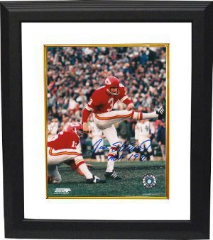 Jan Stenerud signed Kansas City Chiefs 8x10 Photo HOF 91 Custom Framed