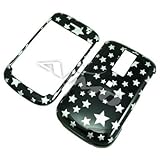 IMAGE OF RIM Blackberry Bold 9000 Protector Hard Case Snap On Image Cover Glitter Stars Black