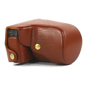 ZuGadgets Brown / Leather Camera Case for Nikon 1 J1 (1905-4)