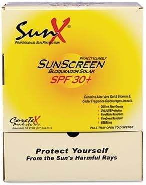 SunX CT91664 SPF30 Sunscreen, Single Dose Pouch, 100 per Pack by PFY