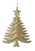 Seasons of Elegance Gold Glitter Tree Christmas Ornament 5.5"