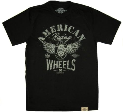 Wicked Quick American Racing Custom Wheels Tee Shirt (Color Black, Size L)