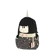 [Smile Cat] 100% Cotton Fabric Art School Backpack / Outdoor Backpack