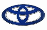 Chrome / Blue Enamel Toyota Logo Belt Buckle