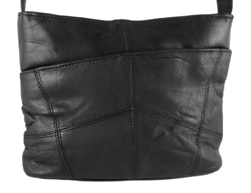 Super Soft Black Nappa Leather Ladies Shoulder Bag