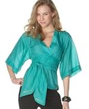 Marc Ecko - Red by Marc Ecko Swiss-Dot Kimono Wrap Top