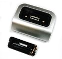 USB Dockingstation passend zu Apple iPhone 3G / 3GS, Alu mit audio / video out silber / schwarz