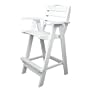 Polywood Outdoor Furniture Nautical Bar Chair, White-Recycled Plastic Materials