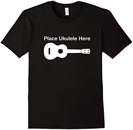 Men's Place Ukulele Here T-Shirt Medium Black