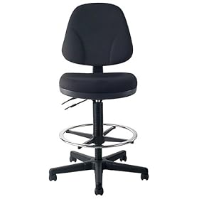 Office Master BC49 Beige Fabric Wide Body Multi-Function Drafting Bar Counter Stools Chairs
