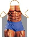 Macho Man Sexy Novelty Apron for Barbeque and Kitchen designed by Itati