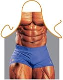 Macho Man Sexy Novelty Apron for Barbeque and Kitchen designed by Itati